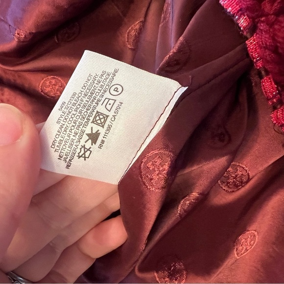 Tory Burch Red Patterned Skirt - Picture 10 of 10